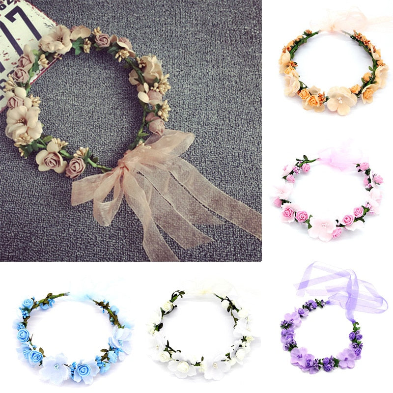 Flower Crown Tiara Hairbands Vintage Flower Forest Style Wedding Hair Accessories For Bride Girls-Dollar Bargains Online Shopping Australia