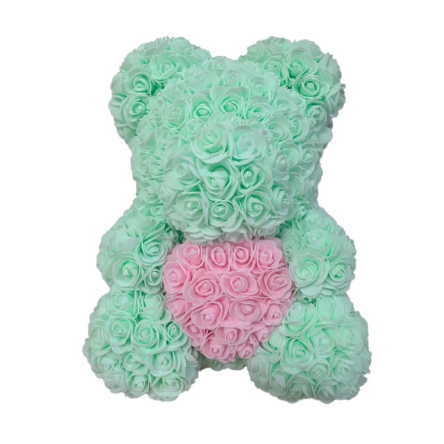 Rose Bear Heart Artificial Flower Rose Teddy Bear Women Wedding Birthday Christmas Gift-Dollar Bargains Online Shopping Australia