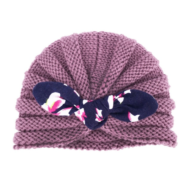 Knitted Winter Baby Hat for Girls Candy Color Bonnet Enfant Baby Beanie Turban Hats Newborn Baby Cap for Boys Accessories-Dollar Bargains Online Shopping Australia