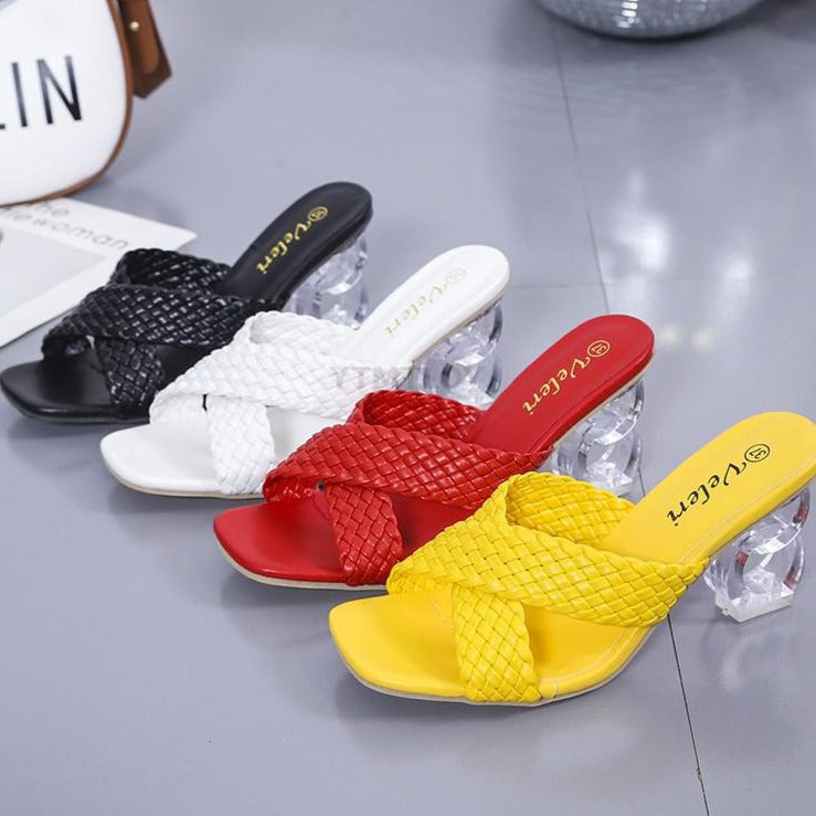 Slippers Women Cross Strap Summer Slides Shoes Ladies Mules Square Toe Indoor Ytmtloy House Zapatillas Casa Mujer-Dollar Bargains Online Shopping Australia