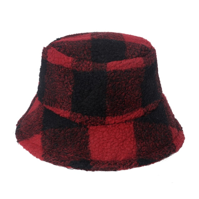 Winter Outdoor Vacation Lady Panama Black Solid Thickened Soft Warm Fishing Cap Faux Fur Rabbit Bucket Hat For Women-Dollar Bargains Online Shopping Australia