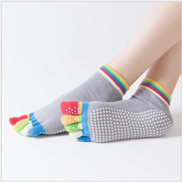 Yoga Toe Socks with Grips Pilates Women Toeless Socks for for Pilates Barre Fitness Non-slip Socks-Dollar Bargains Online Shopping Australia
