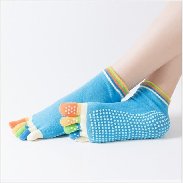 Yoga Toe Socks with Grips Pilates Women Toeless Socks for for Pilates Barre Fitness Non-slip Socks-Dollar Bargains Online Shopping Australia