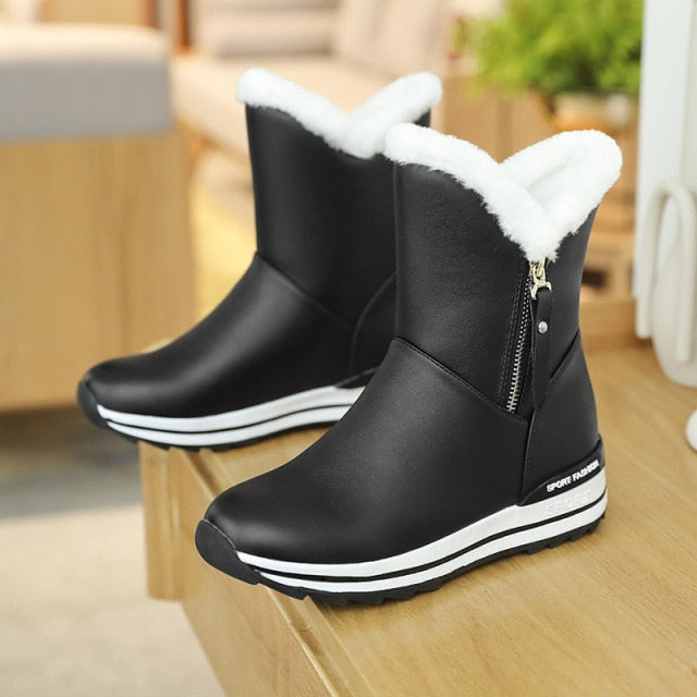 Women Ankle Boots Thick Snow Boots Ankle Boots for Women Winter Boots Warm Shoes-Dollar Bargains Online Shopping Australia