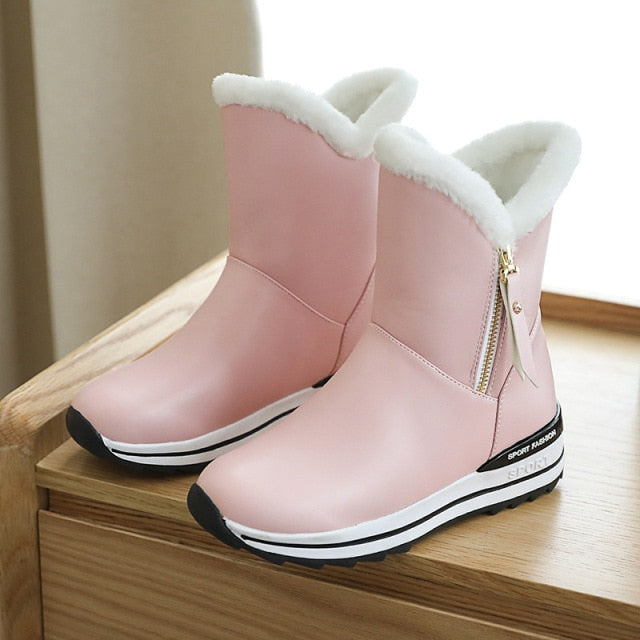 Women Ankle Boots Thick Snow Boots Ankle Boots for Women Winter Boots Warm Shoes-Dollar Bargains Online Shopping Australia