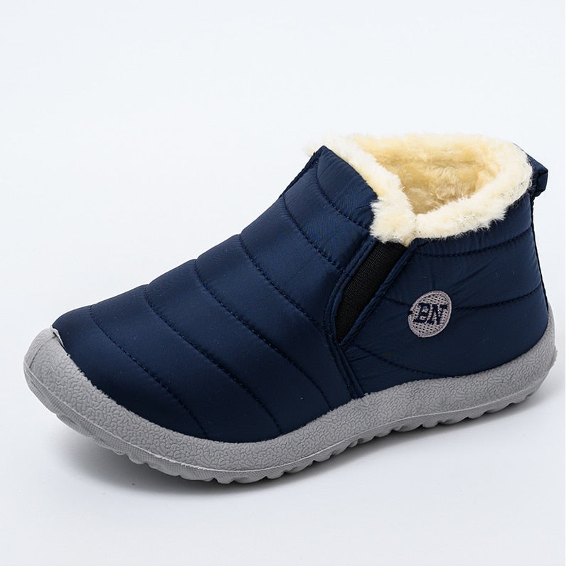 Women Boots Ultralight Winter Shoes Women Ankle Botas Mujer Waterpoor Snow Boots Female Slip On Flat Casual Shoes Plush Footwear-Dollar Bargains Online Shopping Australia