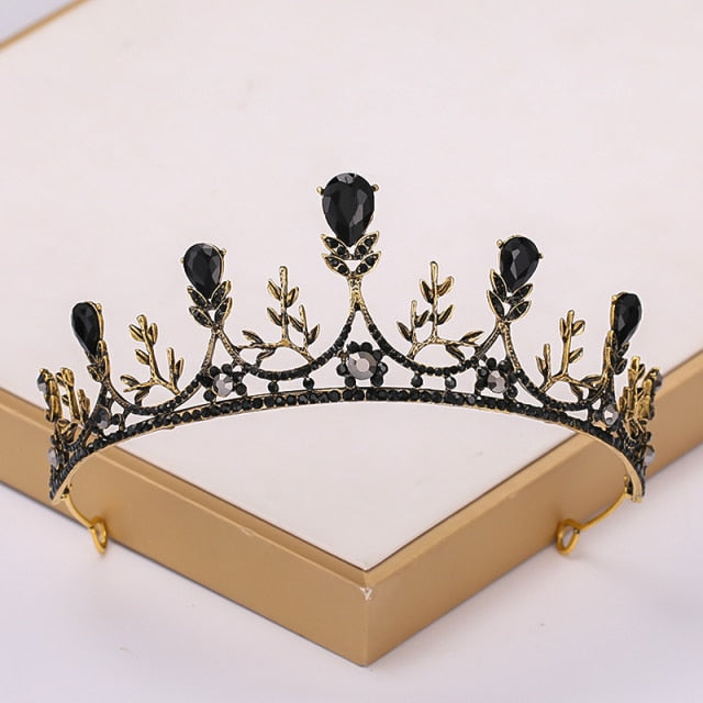 Baroque Vintage Black Tiara And Crowns Crystal Rhinestone Wedding Hair Accessories Queen Princess Crown More Design Head Jewelry-Dollar Bargains Online Shopping Australia