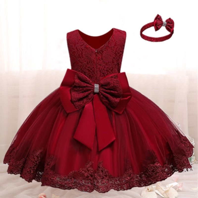 Baby Girls New Year Costume Toddler Kids Wedding and Birthday Party Lace Princess Dress Children Christmas Clothes-Dollar Bargains Online Shopping Australia