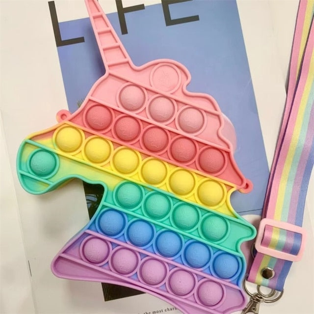 Fidget Reliver Stress Toy Rainbow Push Bubble Antistress Toys Adults &amp; Children Sensory Toys to Relieve Autism-Dollar Bargains Online Shopping Australia