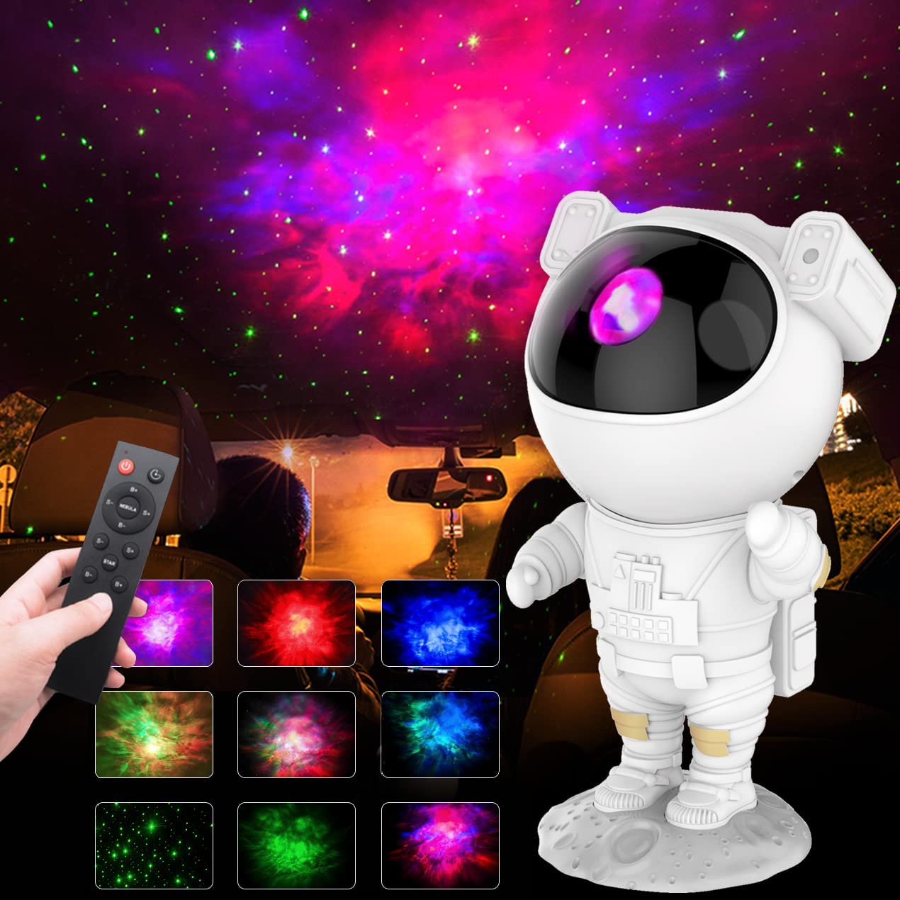 Kids Star Projector Night Light with Remote Control 360°Adjustable Design Astronaut Nebula Galaxy Lighting for Children Adults-Dollar Bargains Online Shopping Australia