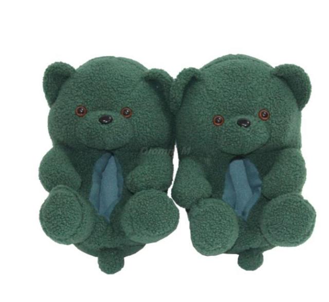 Teddy Bear women plush slippers Cartoon Cute Bear House Slipper Furry Faux Fur-Dollar Bargains Online Shopping Australia