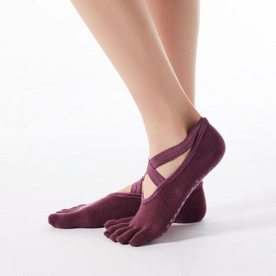 Bandage Yoga Socks Anti-Slip Quick-Dry Damping Pilates Ballet Socks Good Grip For Women Cotton Socks-Dollar Bargains Online Shopping Australia