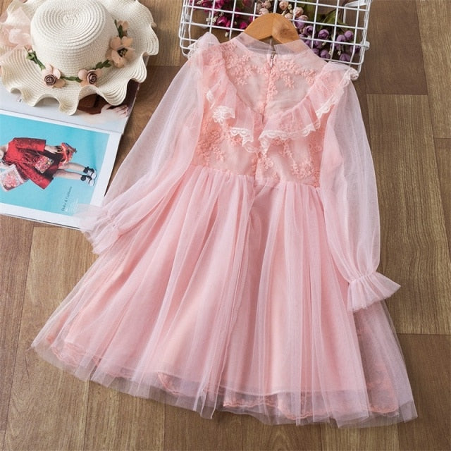 Girls Clothes Princess Party Dress Backless Lace Tutu Layered Dress Elegant Ceremony Teenage Costume-Dollar Bargains Online Shopping Australia