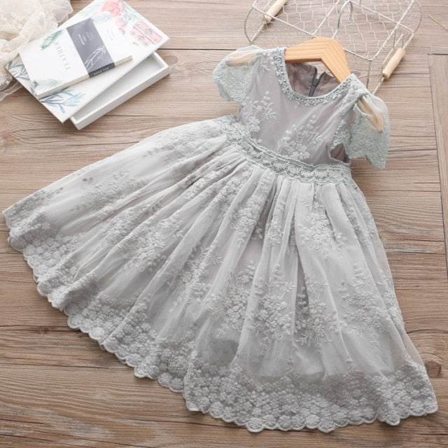 Girls Clothes Princess Party Dress Backless Lace Tutu Layered Dress Elegant Ceremony Teenage Costume-Dollar Bargains Online Shopping Australia