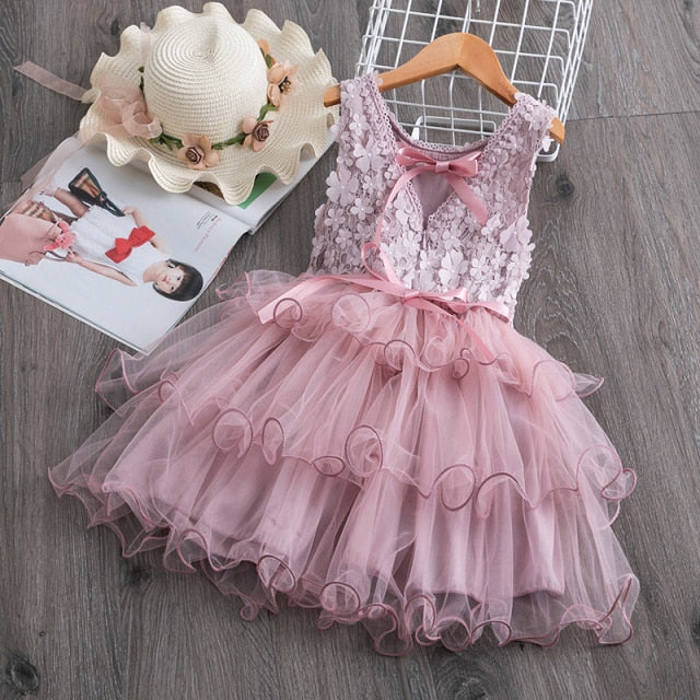Girls Lace Tulle Ball Design Baby Girl Dress Party Dress Infant Dresses for toddler girl-Dollar Bargains Online Shopping Australia