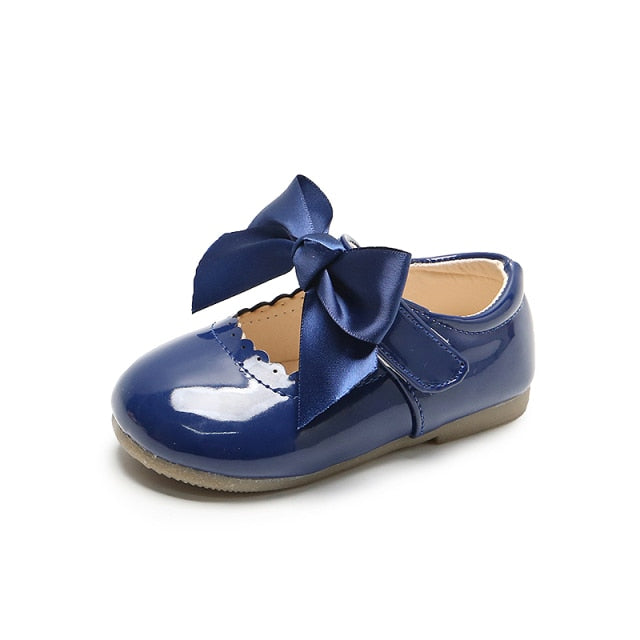 Baby Girls Shoes Cute Bow Patent Leather Princess Shoes Solid Color Kids Gilrs Dancing Shoes First Walkers SMG104-Dollar Bargains Online Shopping Australia