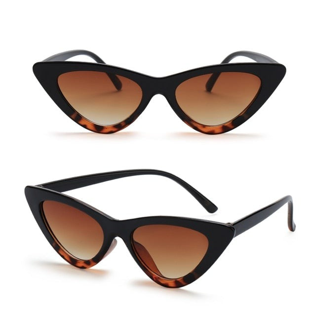 Cat Eye Sunglasses Women Mirror Black Small Triangle Sun Glasses Female Lens Shades Streetwear Eyewear Outdoor UV400-Dollar Bargains Online Shopping Australia