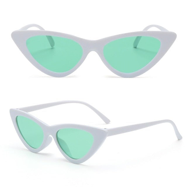 Cat Eye Sunglasses Women Mirror Black Small Triangle Sun Glasses Female Lens Shades Streetwear Eyewear Outdoor UV400-Dollar Bargains Online Shopping Australia