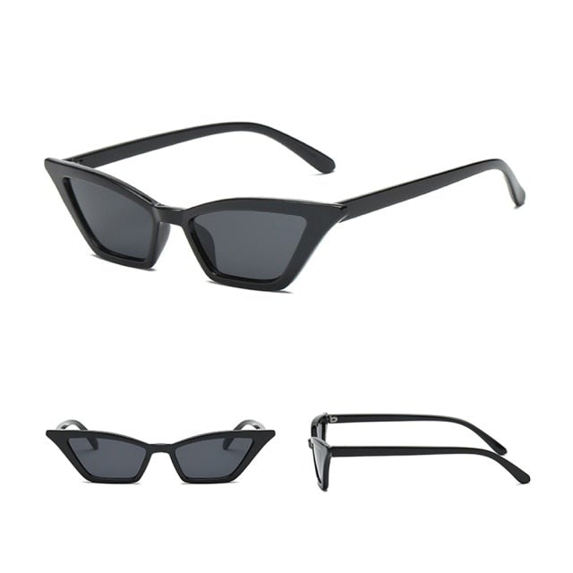Cat Eye Sunglasses Women Mirror Black Small Triangle Sun Glasses Female Lens Shades Streetwear Eyewear Outdoor UV400-Dollar Bargains Online Shopping Australia