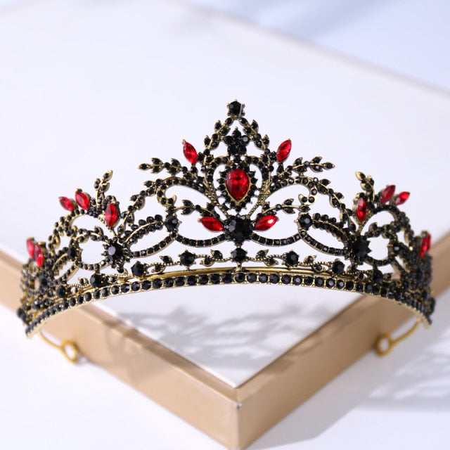 Baroque Vintage Black Tiara And Crowns Crystal Rhinestone Wedding Hair Accessories Queen Princess Crown More Design Head Jewelry-Dollar Bargains Online Shopping Australia