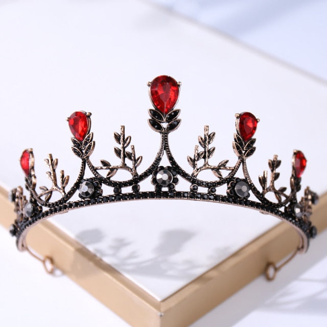 Baroque Vintage Black Tiara And Crowns Crystal Rhinestone Wedding Hair Accessories Queen Princess Crown More Design Head Jewelry-Dollar Bargains Online Shopping Australia