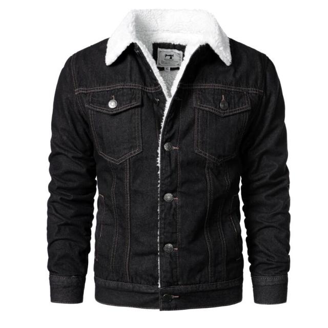 Jeans Mens Winter Jackets Australia JYG Mens Sherpa Denim Jacket