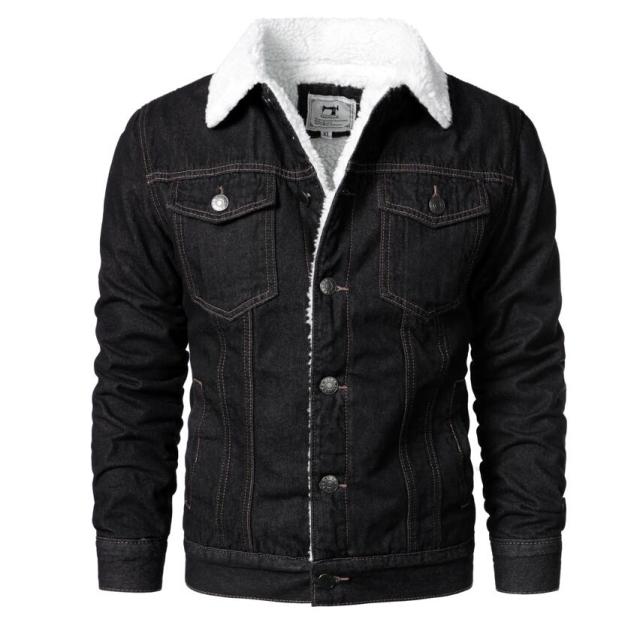 Men Denim Jackets Winter Fleece Blue Jeans Coats High Quality Male Thicker Warm Casual Coats Solid Classic Denim Jackets 6XL-Dollar Bargains Online Shopping Australia