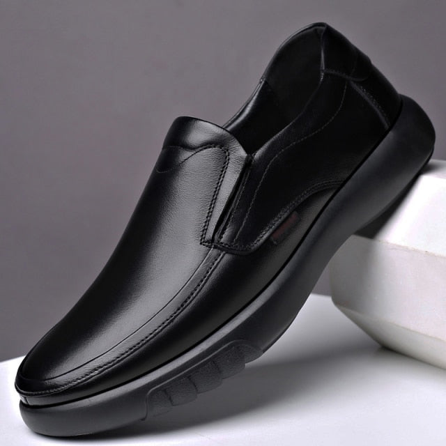 Genuine Leather Microfiber shoes Soft Anti-slip Rubber Loafers Man Casual Leather Shoes-Dollar Bargains Online Shopping Australia