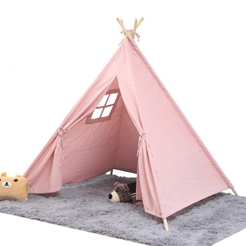 Tent Teepee Tent For Kids Portable Tipi House for Kids Play House Kids Tents Lights Decoration Carpet-Dollar Bargains Online Shopping Australia