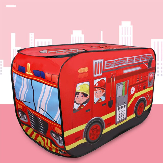 Kids Children Tent Popup Play Tent Toy Garden Lawn Foldable Playhouse Fire Truck Game House Bus Tent Indoor Outdoor Game-Dollar Bargains Online Shopping Australia