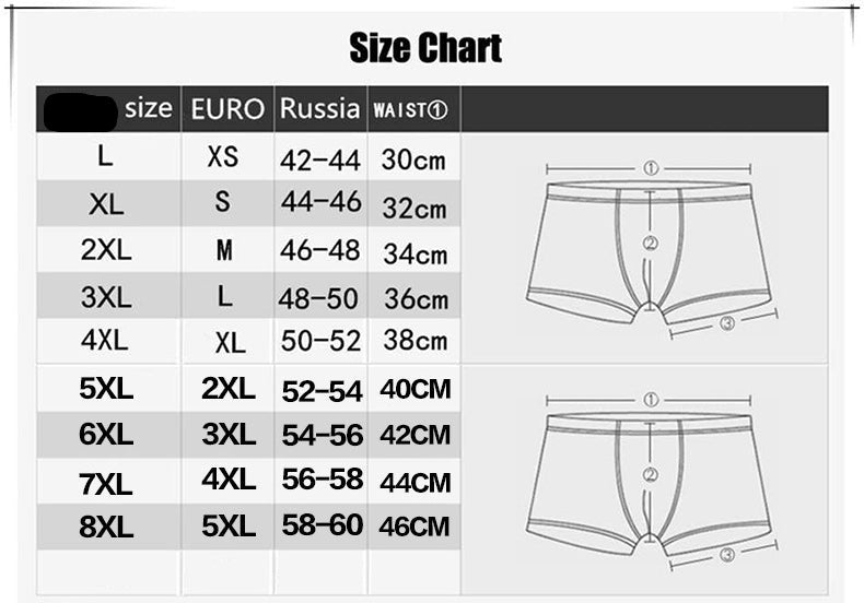 4pcs/lot Bamboo Fiber Boxer Pantie Underpant plus size shorts breathable underwear-Dollar Bargains Online Shopping Australia