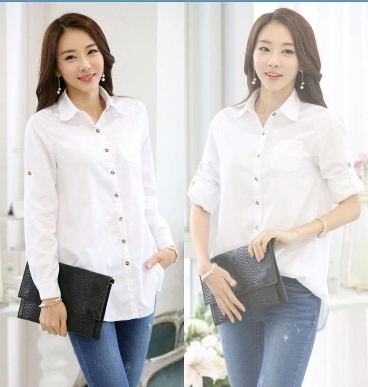 Brand Spring Blouse Shirt Cardigans White Blusas Femininas Ladies Body Tops Women Office Clothing Female Casual Woman Clothes-Dollar Bargains Online Shopping Australia