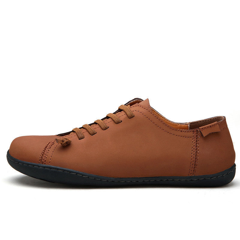 Mens Shoes Real Leather Men's Flats Vintage Brown Handmade Comfort Fashion Mens Loafers-Dollar Bargains Online Shopping Australia