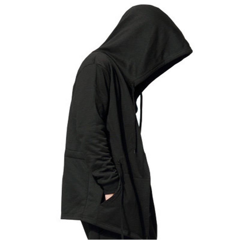 Men's Black Cloak Hooded Hoodies Male Streetwear Hip Hop Full Sleeves Hoodies Men Women Unisex XXXXXL H01-Dollar Bargains Online Shopping Australia
