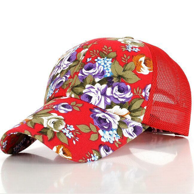 female floral hat baseball cap mesh cap spring and summer sports and leisure sun visor sun hat snapback cap-Dollar Bargains Online Shopping Australia