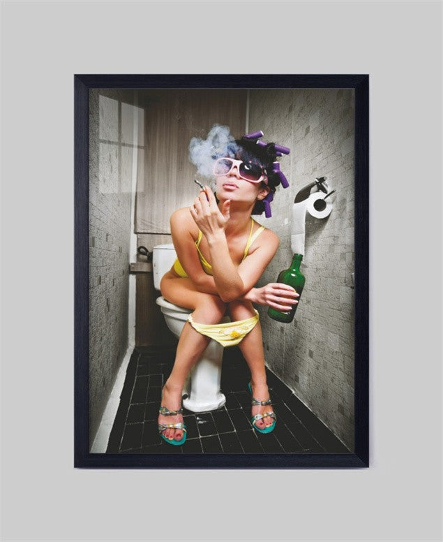 Ecoart Toilet Sexy lady canvas art wall picture home decor Modern wall painting for Bar el Lavatory Coffee decor No Frame-Dollar Bargains Online Shopping Australia