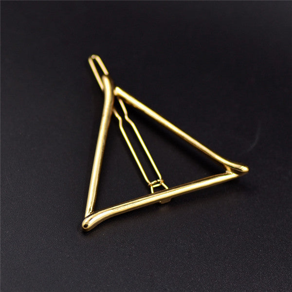 Vintage Gold/ Silver Color Metal Triangle Hairpin Girls' Hair Clips Women Fashion Hair Accessories-Dollar Bargains Online Shopping Australia