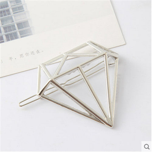 Vintage Gold/ Silver Color Metal Triangle Hairpin Girls' Hair Clips Women Fashion Hair Accessories-Dollar Bargains Online Shopping Australia