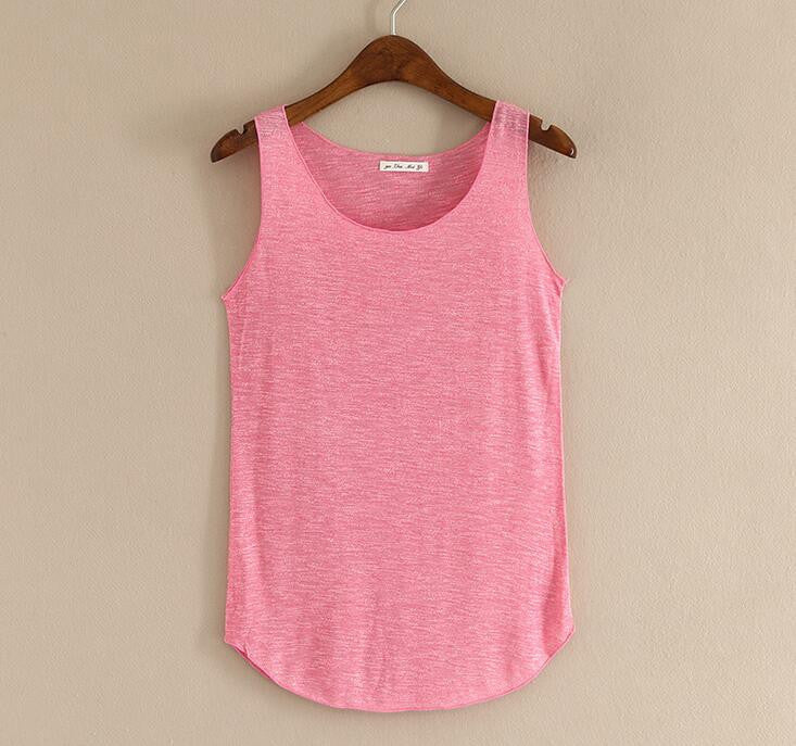 Fitness Tank Top T Shirt Plus Size Loose Model Women T-shirt Cotton O-neck Slim Tops Fashion Woman Clothes-Dollar Bargains Online Shopping Australia