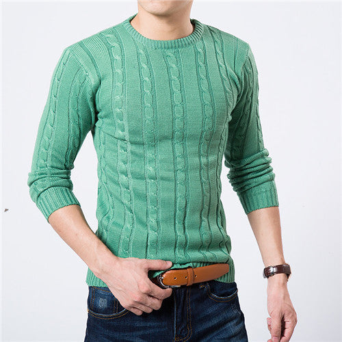 High Quality Pullover Men Fashion Round Collar Winter Sweater Men's Brand Slim Fit Pullovers Casual Sweater 7 Colors-Dollar Bargains Online Shopping Australia