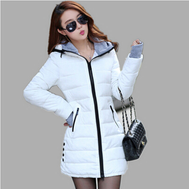 wadded jacket female women's winter jacket down cotton jacket slim parkas ladies coat plus size XS-XXL-Dollar Bargains Online Shopping Australia