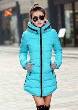 wadded jacket female women's winter jacket down cotton jacket slim parkas ladies coat plus size XS-XXL-Dollar Bargains Online Shopping Australia