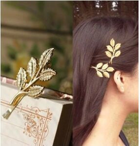 Fashion Lovely Leaves Golden Metal Punk Hairpin Hair pins Hair Clips 4JWD28-Dollar Bargains Online Shopping Australia