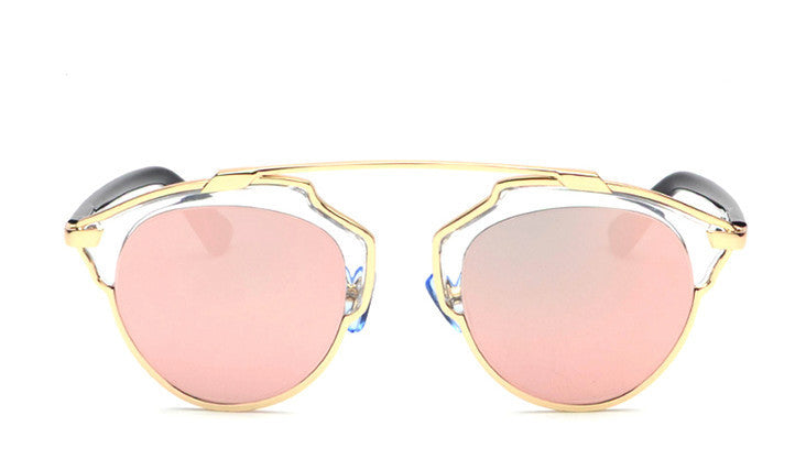 TSHING Classic Rose Gold Cat Eye Sunglasses Women Brands Designer Fashion Summer Cateye Pink Mirror Sun Glasses Female Oculos-Dollar Bargains Online Shopping Australia
