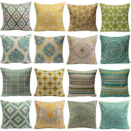 Vintage Geometric Flower Cotton Linen Throw Pillow Case Cushion Cover Home A6UL-Dollar Bargains Online Shopping Australia