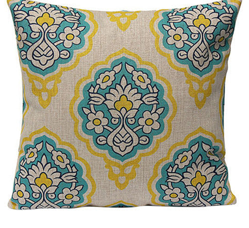 Vintage Geometric Flower Cotton Linen Throw Pillow Case Cushion Cover Home A6UL-Dollar Bargains Online Shopping Australia