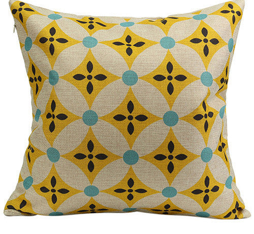 Vintage Geometric Flower Cotton Linen Throw Pillow Case Cushion Cover Home A6UL-Dollar Bargains Online Shopping Australia