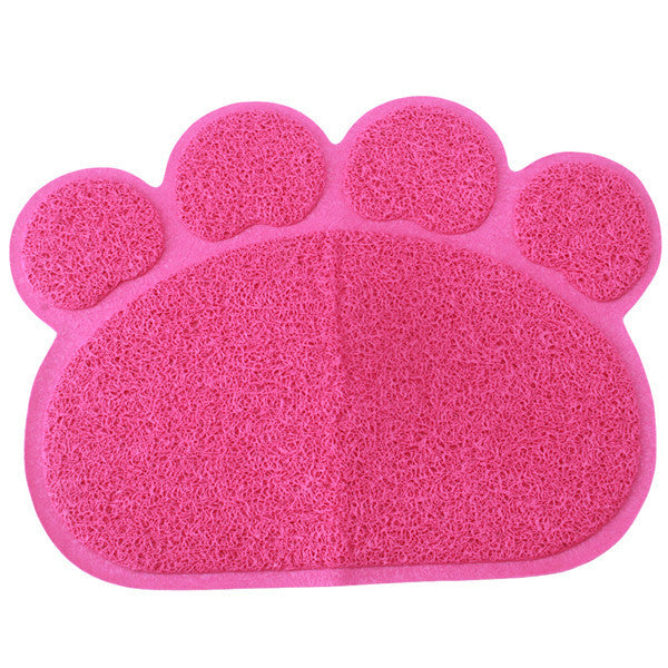 Pet Dog Puppy Cat Feeding Mat Pad Cute Paw PVC Bed Dish Bowl Food Water Feed Placemat Wipe Clean Pet Supplies PC674516-Dollar Bargains Online Shopping Australia