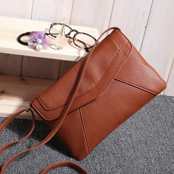 Casual Vintage Women Crossbody Messenger Bags Lidies Mujer Leathe Retro Envelope Handbag Clutches Purse Sling Shoulder Bag Solid-Dollar Bargains Online Shopping Australia