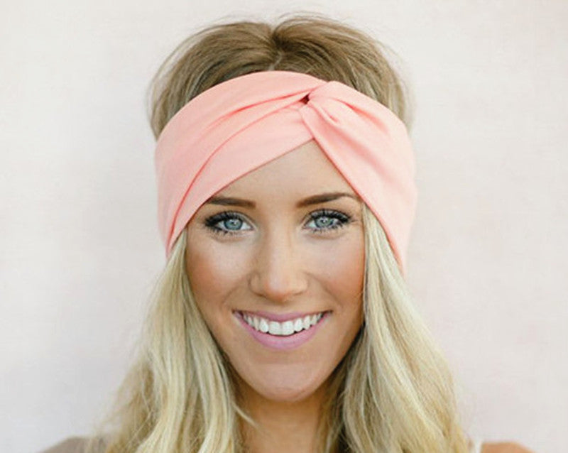 Twist Elasticity Turban Headbands for Women Sport Head band Yoga Headband Headwear Hairbands Bows Girls Hair Accessories A0406-Dollar Bargains Online Shopping Australia